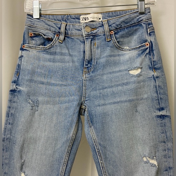 ZARA High Waist Distressed Jeans - Picture 10 of 11